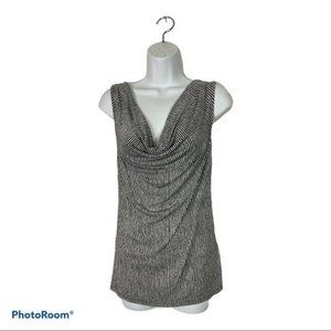 ANTONIO MELANI Silk Sleeveless Draped Top